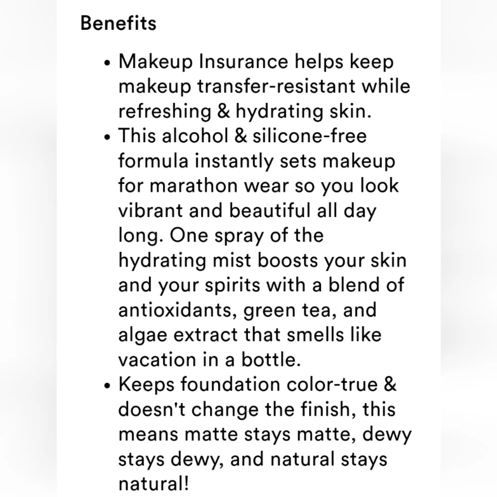 TOO FACED Makeup Insurance 18 Hour Wear